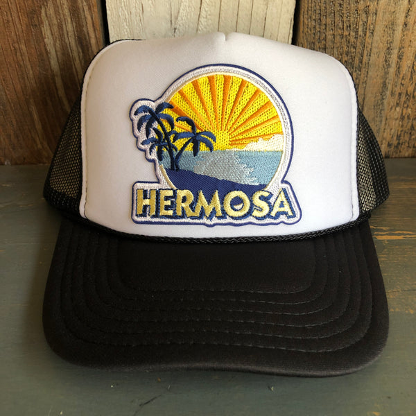 Hermosa Beach FIESTA Trucker Hat - Black/White/Black