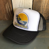 Hermosa Beach FIESTA Trucker Hat - Black/White/Black