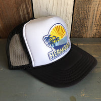 Hermosa Beach FIESTA Trucker Hat - Black/White/Black