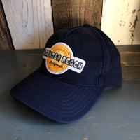 Hermosa Beach HIGH HEAT - 5 Panel Low Profile Style Dad Hat with Velcro Closure - Navy
