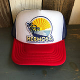 Hermosa Beach FIESTA Trucker Hat - Red/White/Royal Blue