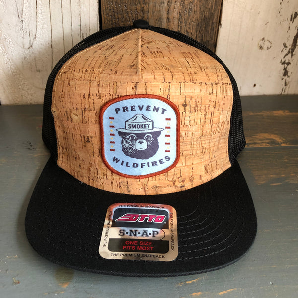 Smokey Bear...Prevent Wildfires Premium Cork Trucker Hat (Black)