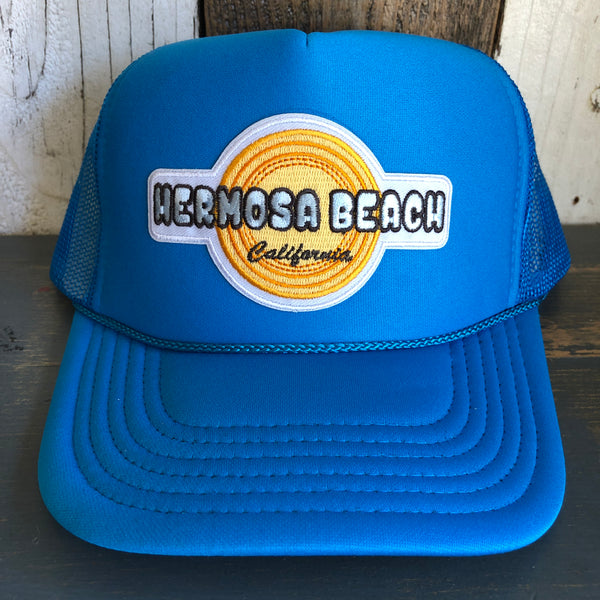 Hermosa Beach HIGH HEAT Trucker Hat - Neon Blue