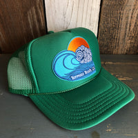 Hermosa Beach TUBULAR High Crown Trucker Hat - Kelly Green