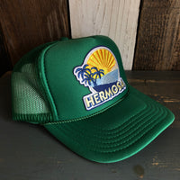 Hermosa Beach FIESTA High Crown Trucker Hat - Kelly Green
