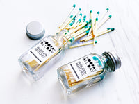 Hooray All Day Colorful Wooden Matches Glass Bottle