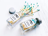 Hooray All Day Colorful Wooden Matches Glass Bottle