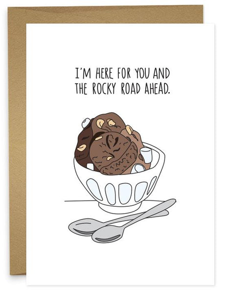 ROCKY ROAD AHEAD Greeting Card