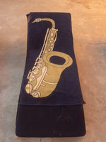 Sax on the Beach Towel - Navy