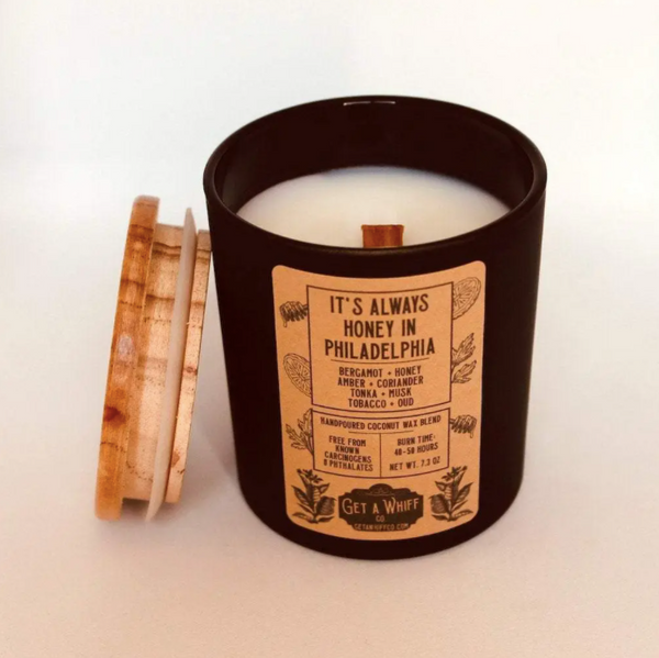 Honey In Philadelphia | Tobacco & Honey Wood Wick Candle || 7.3 oz