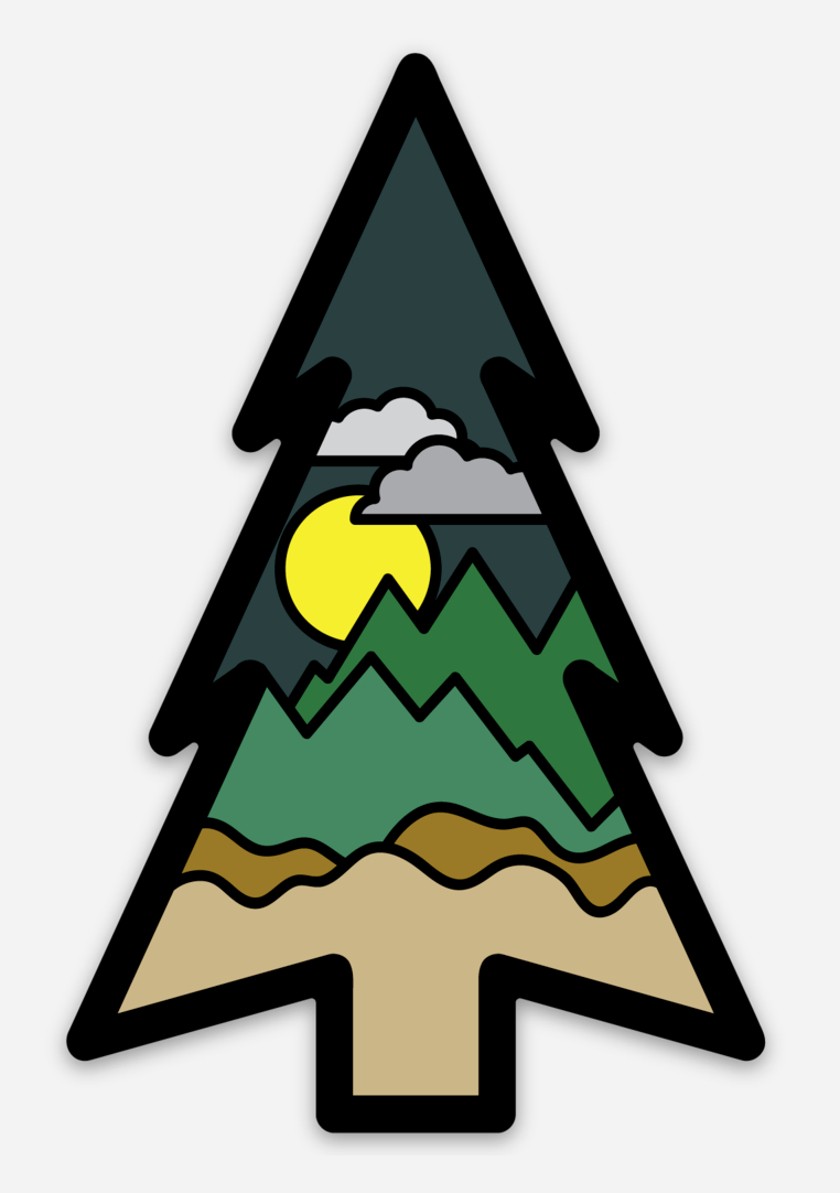 Wilderness Tree (Midnight) - Sticker – Wicked+ General Store