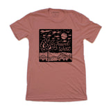 Travel West Tee - Mauve