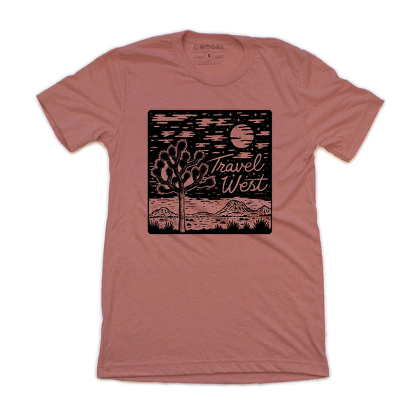 Travel West Tee - Mauve