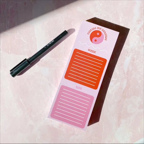 Finding My Balance Work/Life Notepad ♡