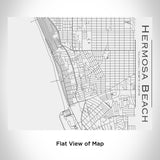 Hermosa Beach Map 20 oz Bottle with Bamboo Top in Matte White