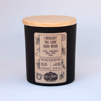 I Brought You Hard Wood | Sandalwood & Musk Wood Wick Candle | Coconut Wax Candle | Jar Candle || 7.3 oz
