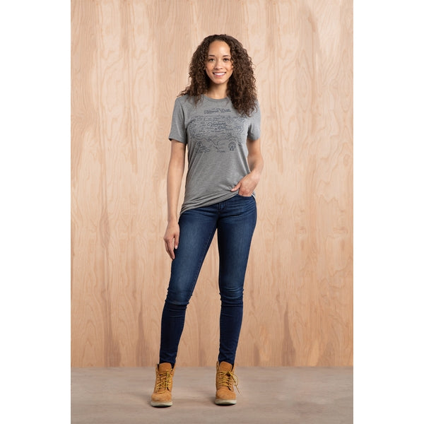 National Parks Map Unisex  T-Shirt - Heather Grey