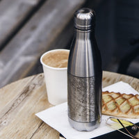 Hermosa Beach Map 17oz Insulated Bottle in Stainless Steel