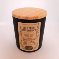 Let's Snort Some Lavender | Lavender Wood Wick Candle | Lavender Candle | Crackling Candle | Coconut Wax Candle | Jar Candle | Glass Candle || 7.3 oz