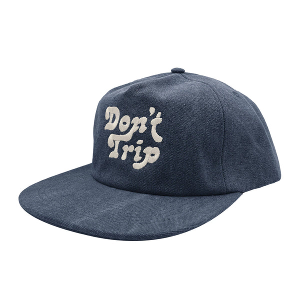 DON'T TRIP CANVAS SNAPBACK HAT - Navy
