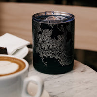Hermosa Beach Map 10 oz Insulated Cup in Matte Black