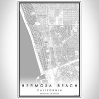 Hermosa Beach Classic Map Print - 12x18 Poster