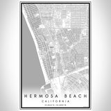 Hermosa Beach Classic Map Print - 12x18 Poster