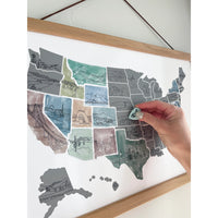 Illustrated US Scratch Off Map