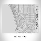 Hermosa Beach Map 20 oz Bottle with Bamboo Top in Stainless Steel