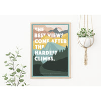 Hardest Climb - 12x16 Poster