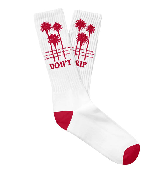 CITY PALMS SOCKS - Red/White