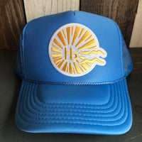 Hermosa Beach CLASSIC LOGO High Crown Trucker Hat - Col. Blue
