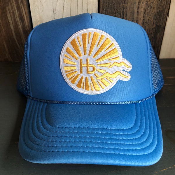 Hermosa Beach CLASSIC LOGO High Crown Trucker Hat - Col. Blue