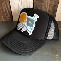 Hermosa Beach LIFEGUARD TOWER Trucker Hat - Black