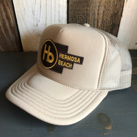 Hermosa Beach THE NEW STYLE High Crown Trucker Hat - Khakik