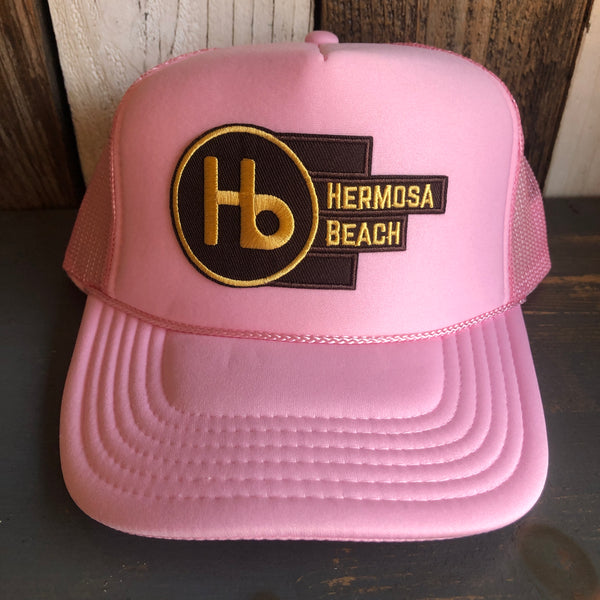 Hermosa Beach THE NEW STYLE High Crown Trucker Hat - Pink