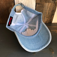 Hermosa Beach MUY HERMOSA 6 Panel Low Profile Style Dad Hat - Light Blue Denim