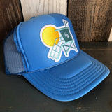 Hermosa Beach LIFEGUARD TOWER High Crown Trucker Hat- Col. Blue
