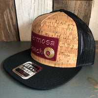 Hermosa Beach WELCOME SIGN Premium Cork Trucker Hat (Black)