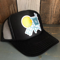 Hermosa Beach LIFEGUARD TOWER Trucker Hat - Black