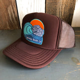 Hermosa Beach TUBULAR High Crown Trucker Hat - Brown