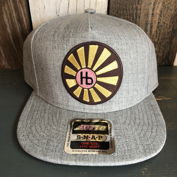 Hermosa Beach SUNBEAMS Premium 5-Panel Mid Profile Snapback Hat - Grey