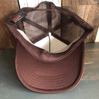 Hermosa Beach CLASSIC LOGO High Crown Trucker Hat - Brown
