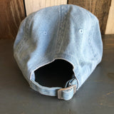Hermosa Beach MUY HERMOSA 6 Panel Low Profile Style Dad Hat - Light Blue Denim