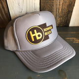 Hermosa Beach THE NEW STYLE High Crown Trucker Hat - Grey (Curved Brim)