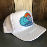 Hermosa Beach TUBULAR High Crown Trucker Hat - White