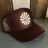 Hermosa Beach SUNBEAMS High Crown Trucker Hat - Brown