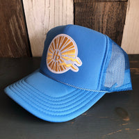 Hermosa Beach CLASSIC LOGO High Crown Trucker Hat - Col. Blue