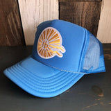 Hermosa Beach CLASSIC LOGO High Crown Trucker Hat - Col. Blue