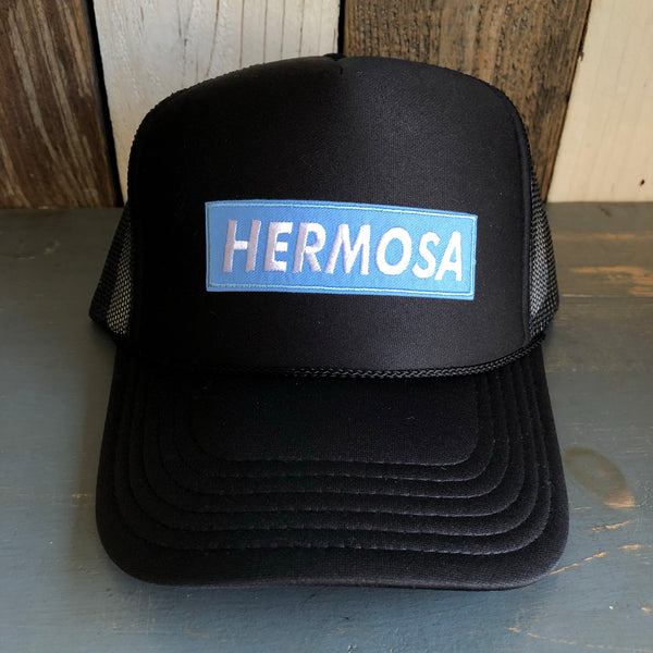 Hermosa Beach SUPREME HERMOSA Trucker Hat (centered patch) - Black